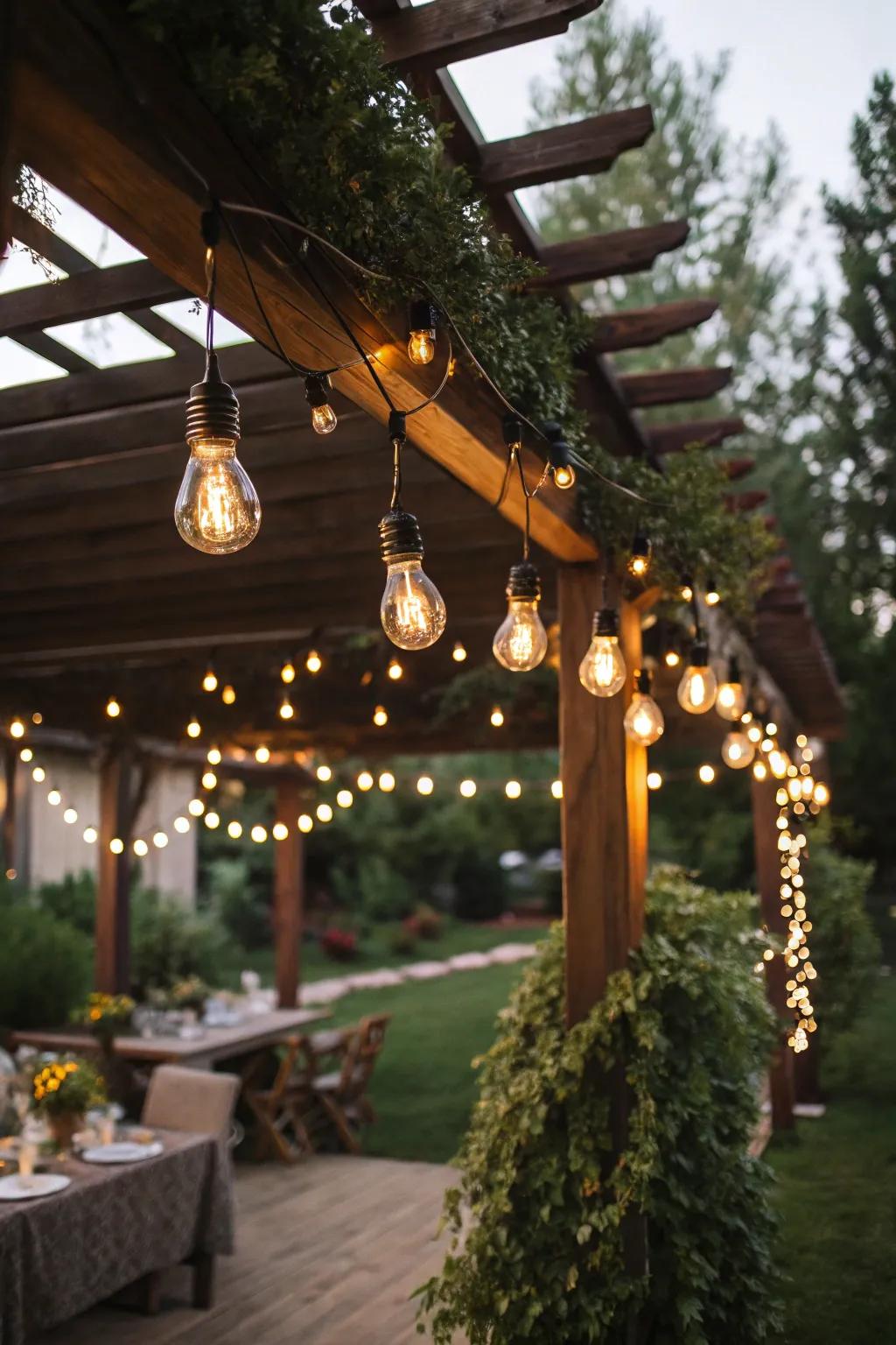 Incorporate a vintage element with the enchanting radiance of classic bulbs.