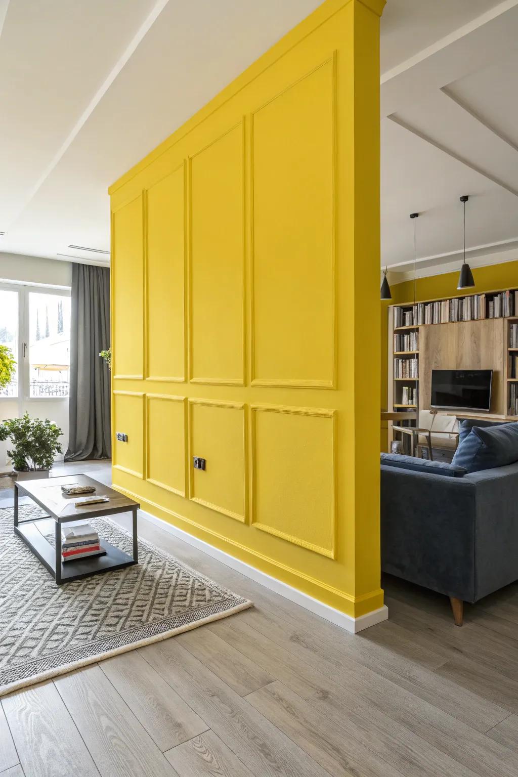 An intensely radiant lemon-toned wall provides a lively and spirited backdrop for photographic endeavors.