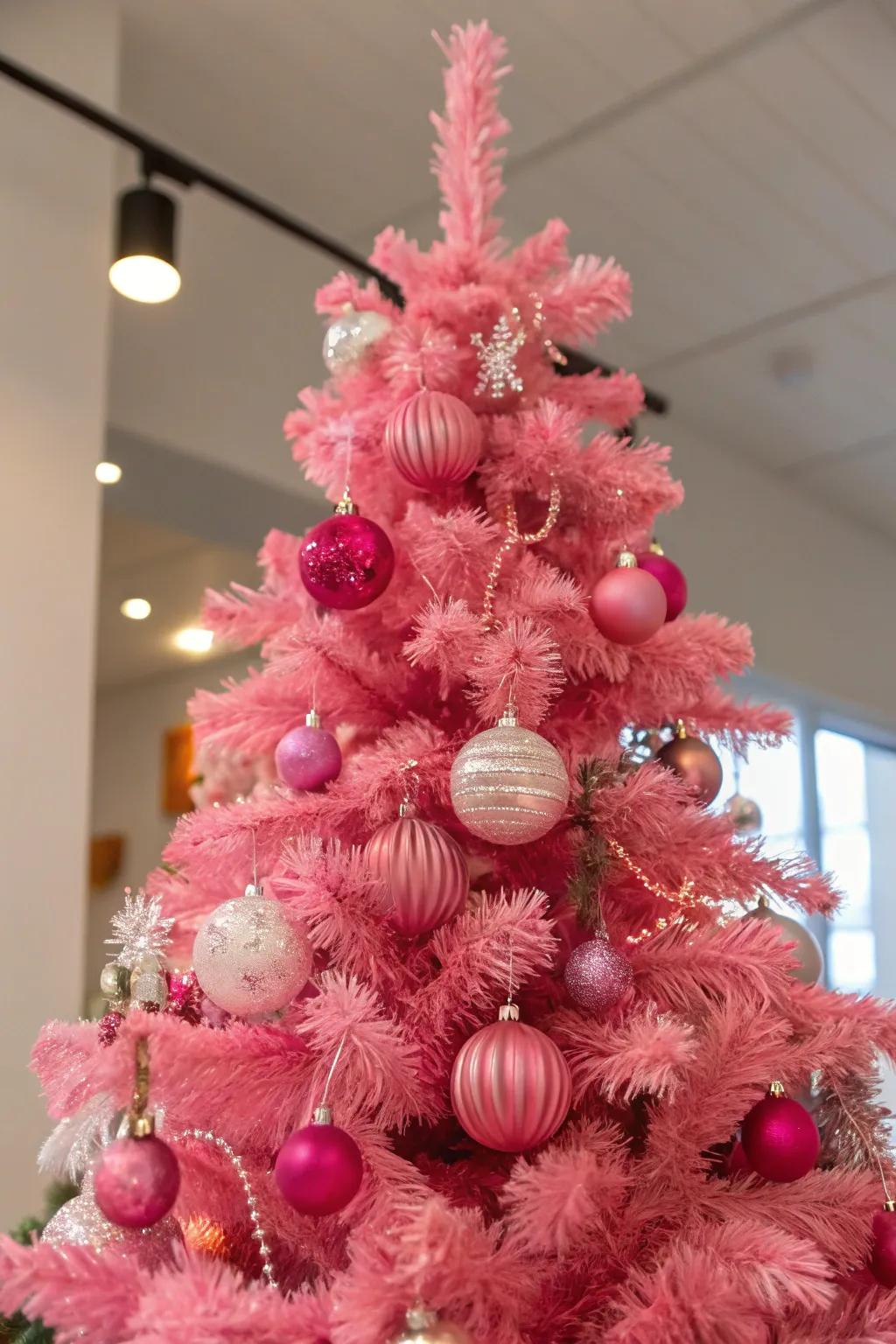 An assortment of textures enriches the allure of this captivating rosy tree.