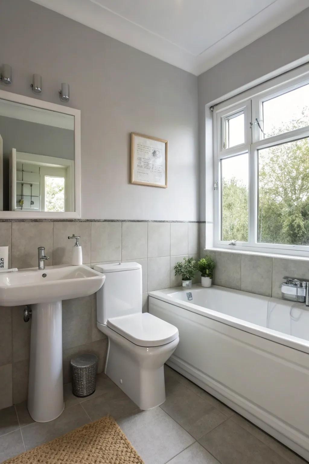The minimalist approach fosters tranquility and mindfulness in bathroom design.