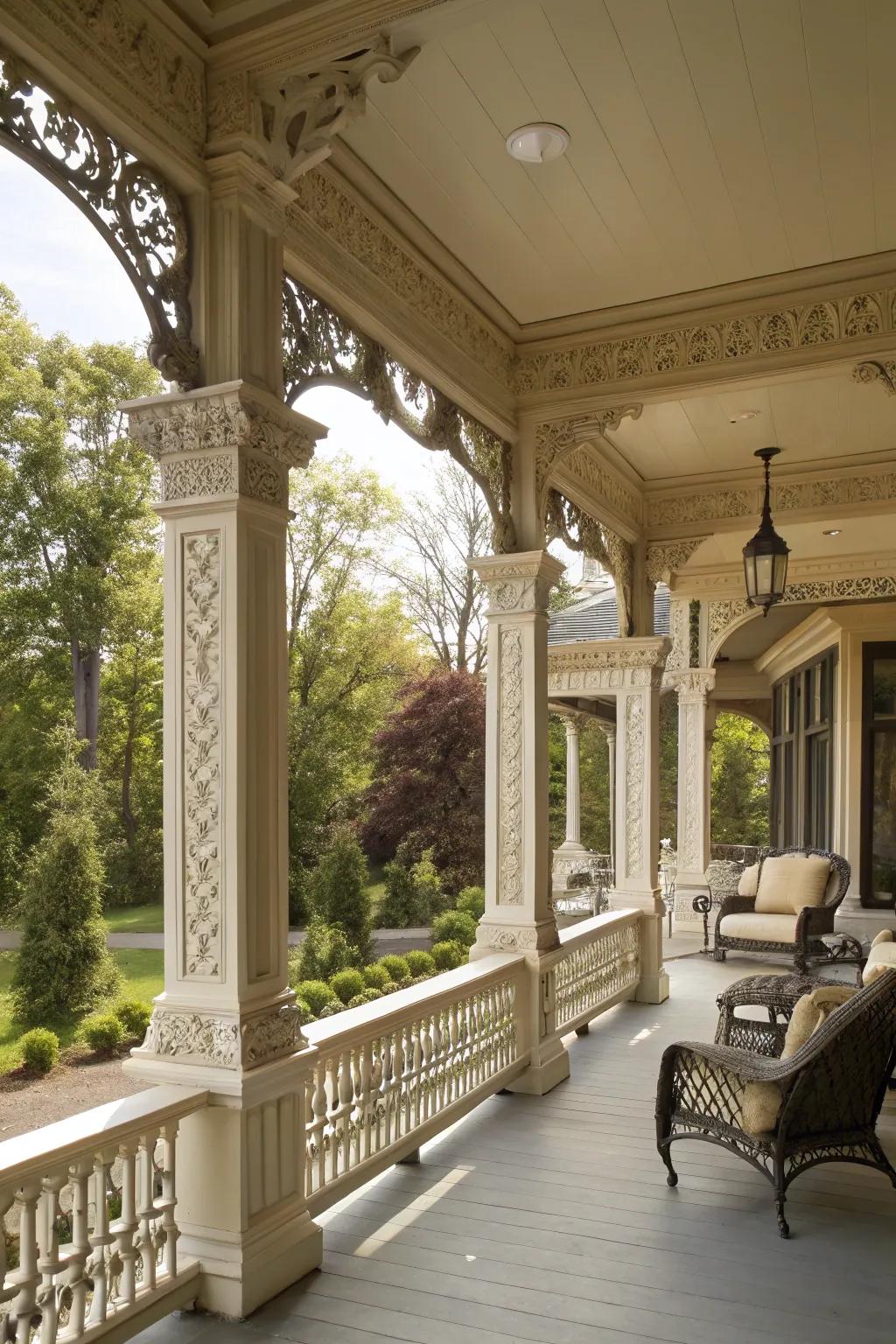 Decorative trim contributes sophistication and detail.