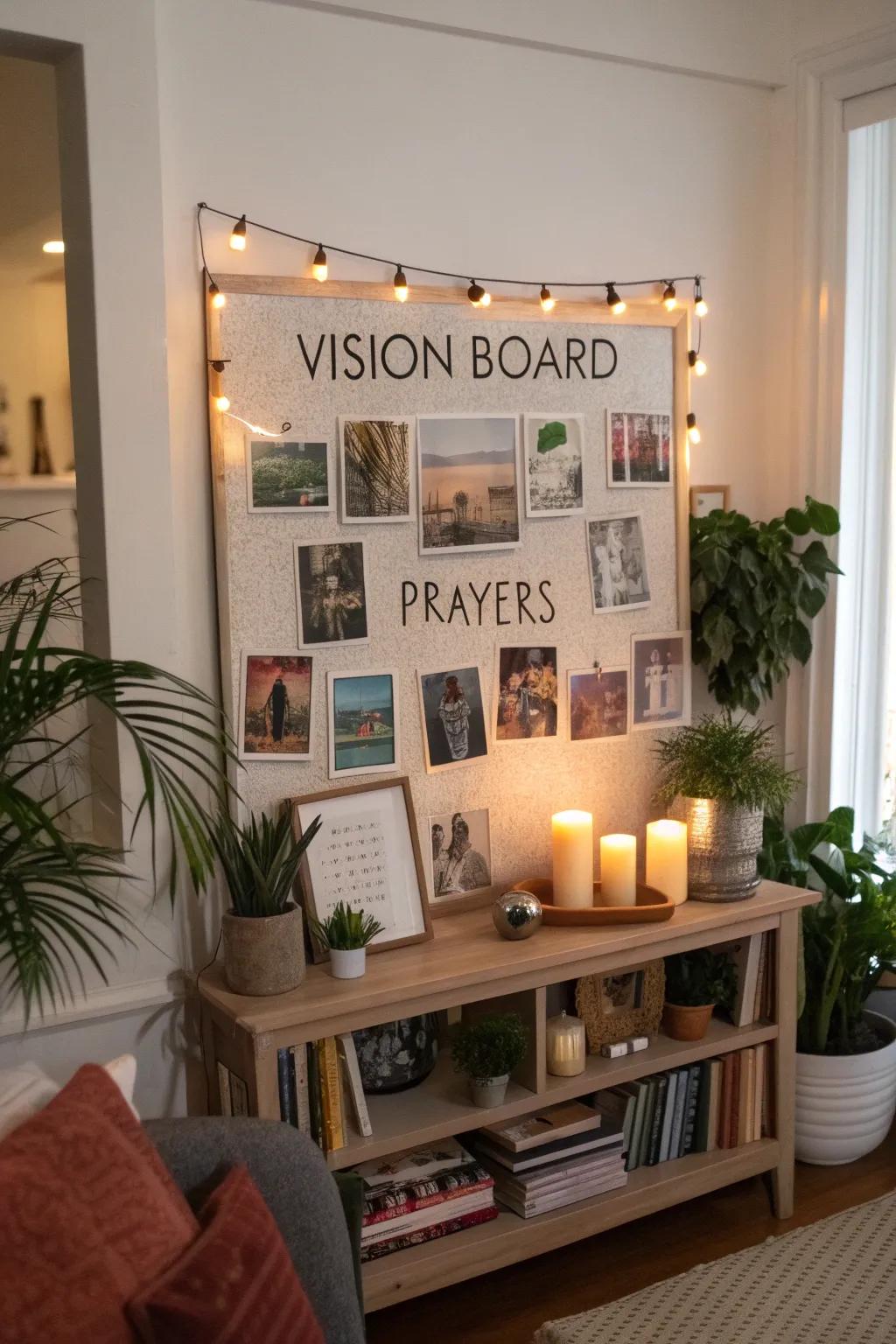 Design an aspiration display to concentrate your prayers and hopes.