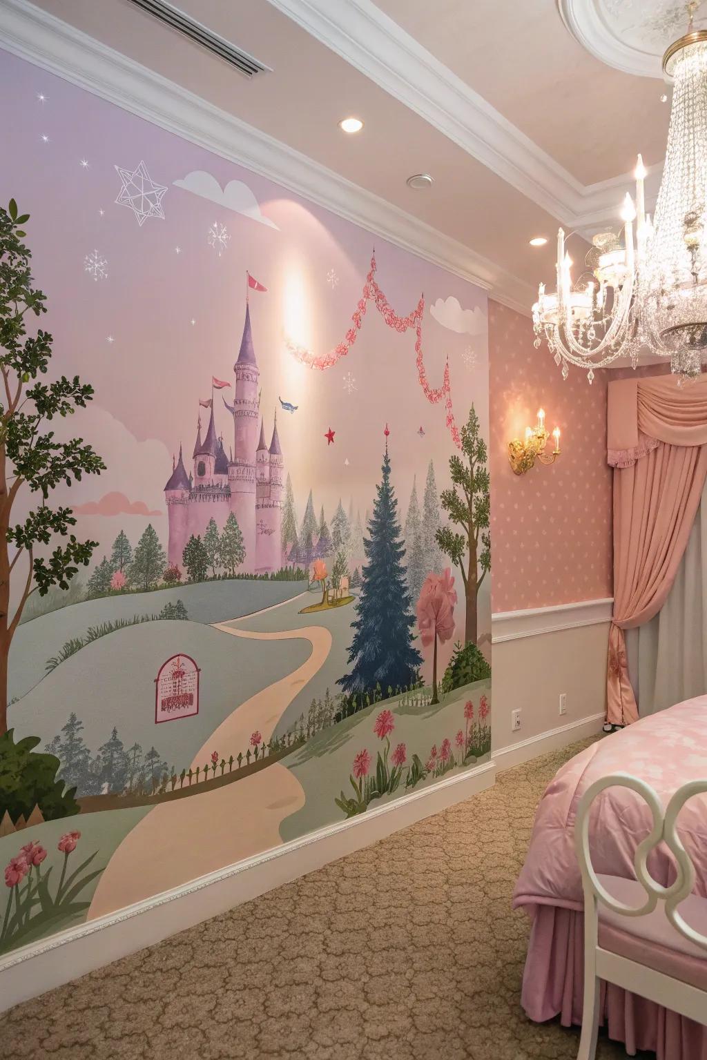 Wall art introduces a hint of enchantment to the décor.