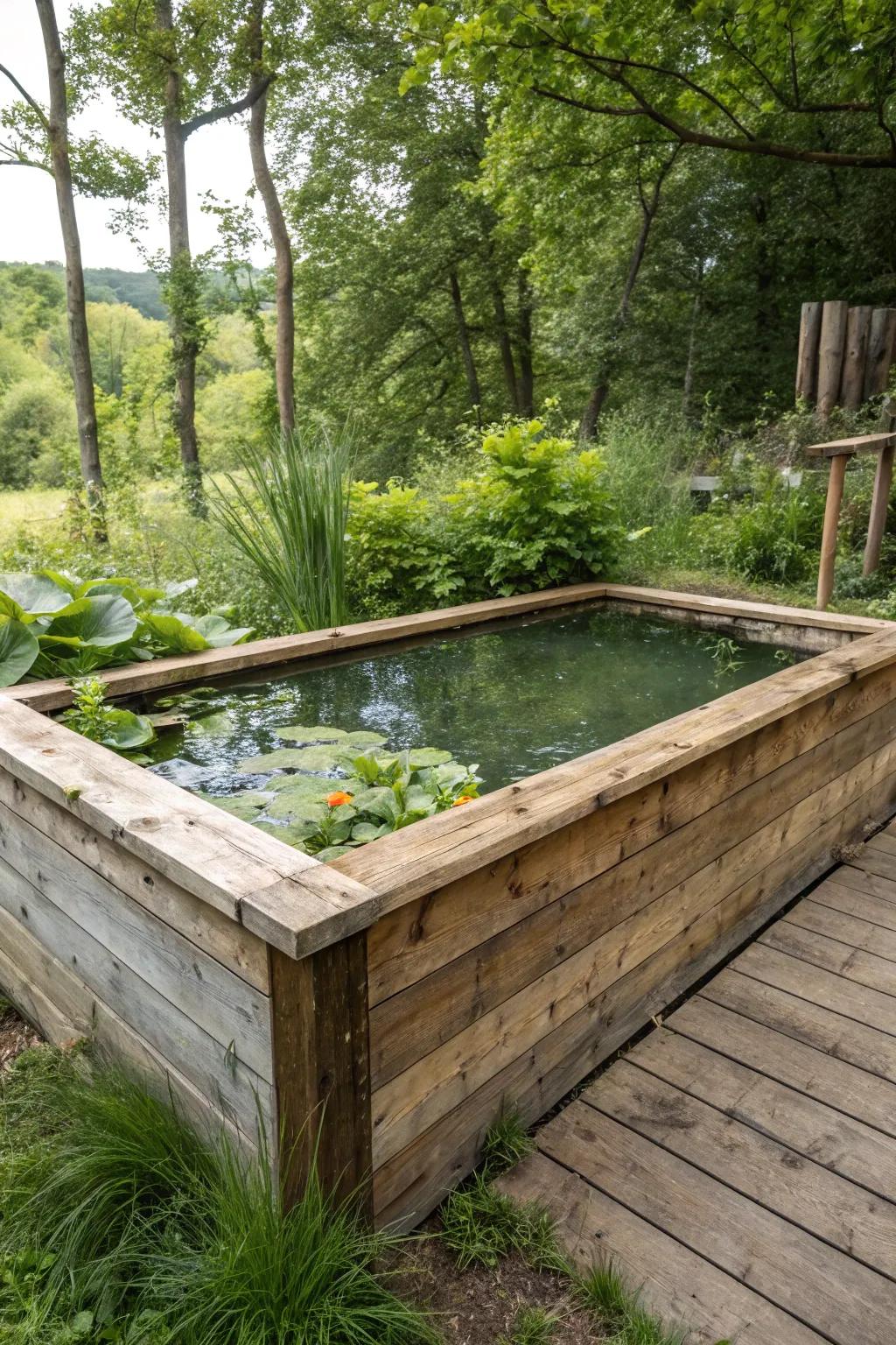 Countryside charm through authentic timber coatings for an earthy sensation.