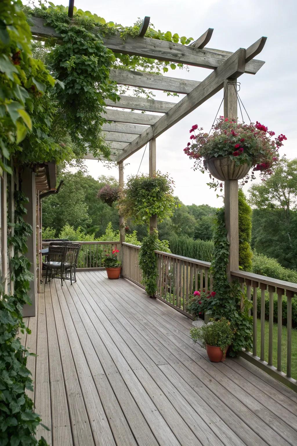 Accentuate your deck with a delightful arbor.