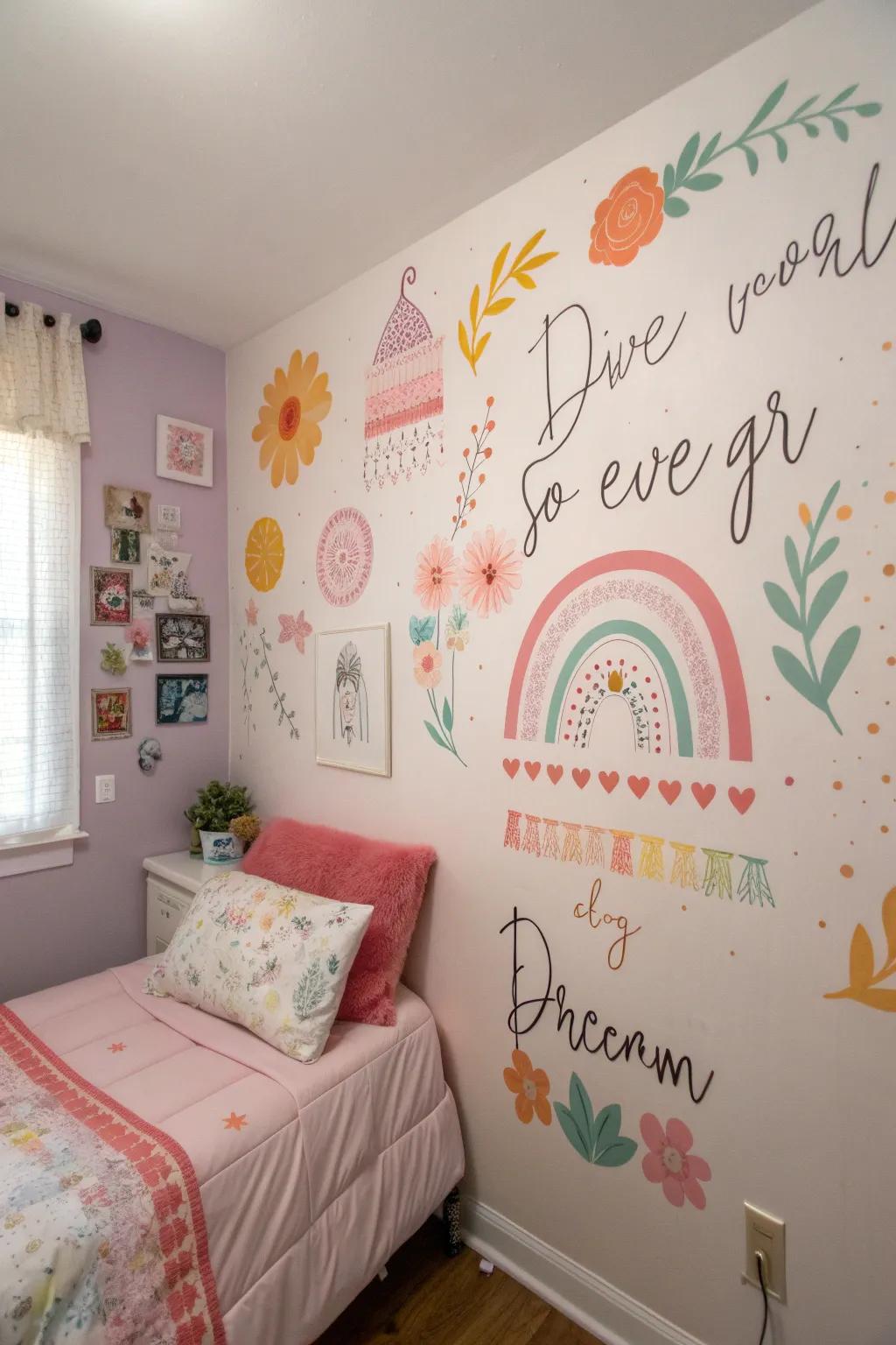 Personalize your space with easy-to-remove wall stickers.