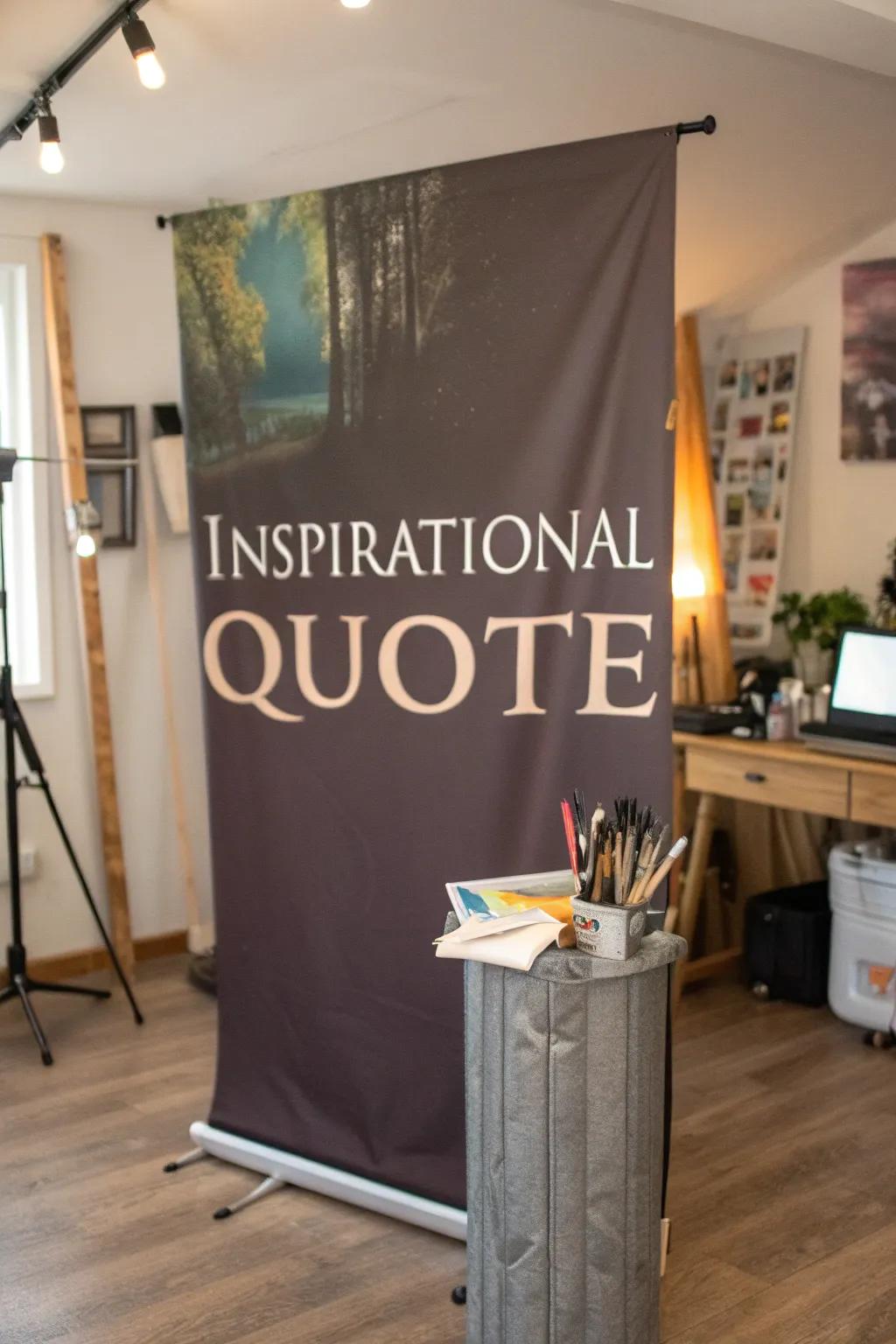 Infuse your environment with positivity through a display featuring uplifting quotes.