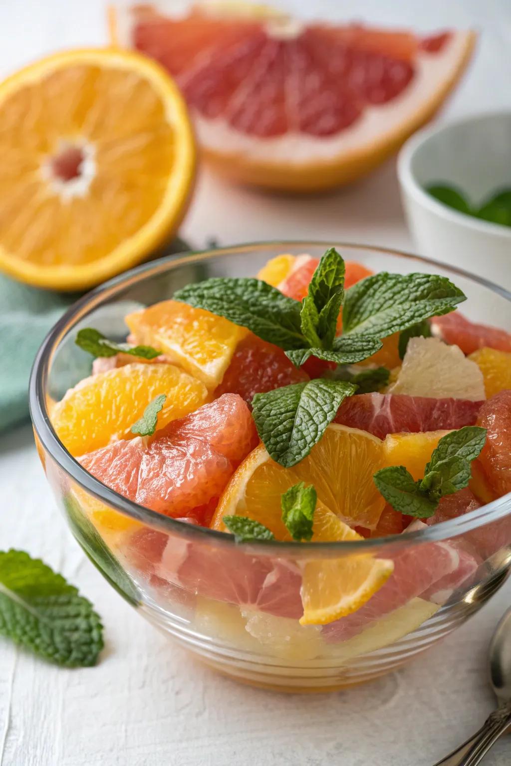 A citrus medley is a refreshing and colorful addition to your breakfast tray.