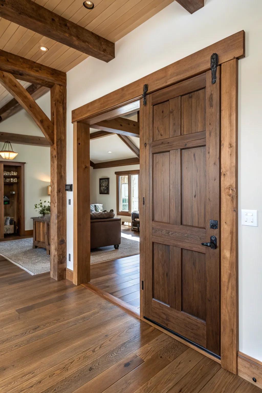 A basic yet assertive door trim that emerges as an architectural feature.