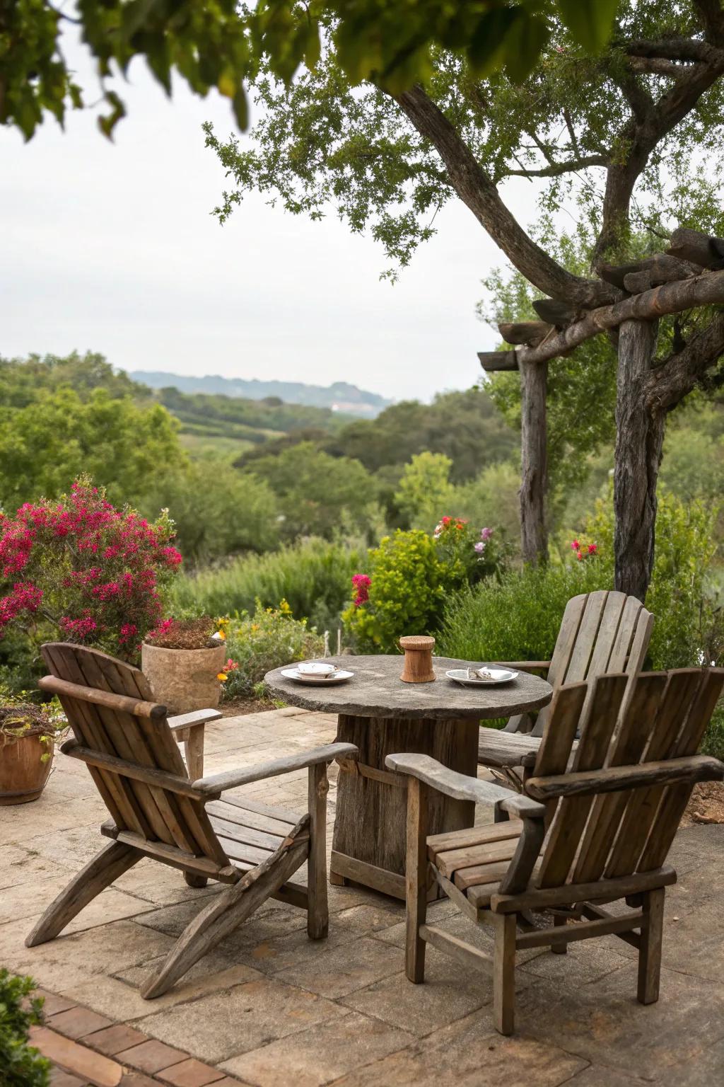 An inviting outdoor seating area great for gatherings.