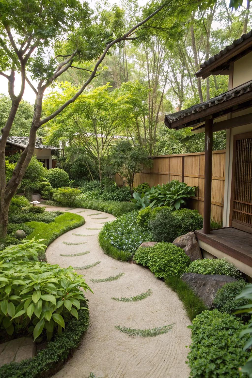 Charm your garden with twisting sand trails.