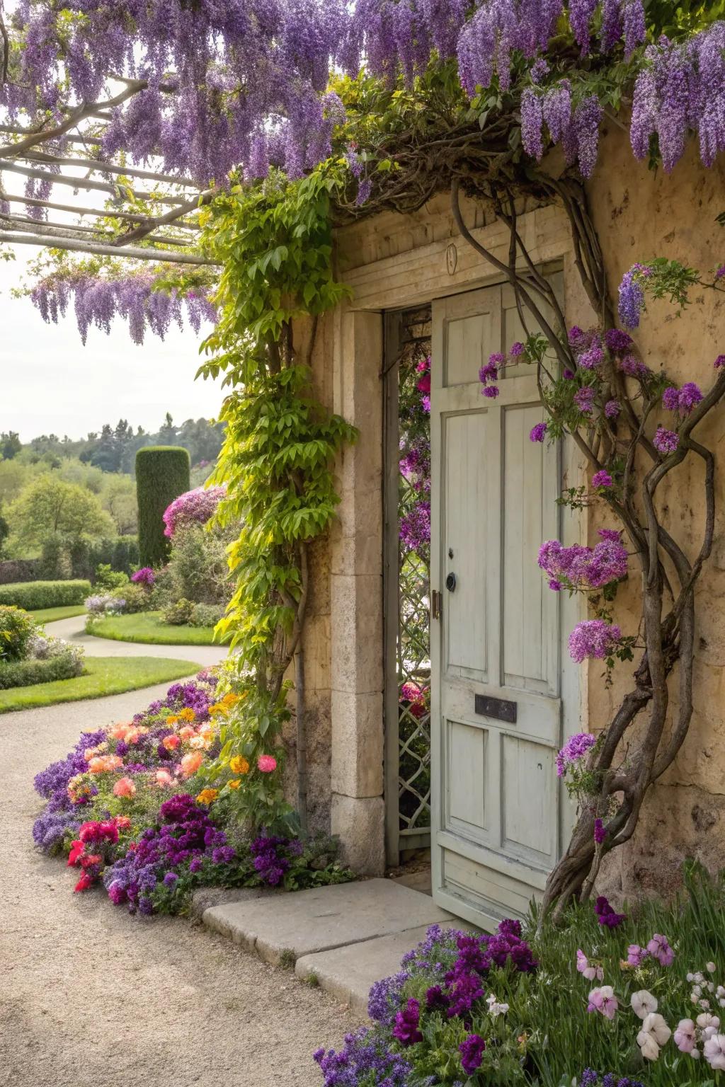A botanical wonderland anticipates beyond this effervescent garden portal.