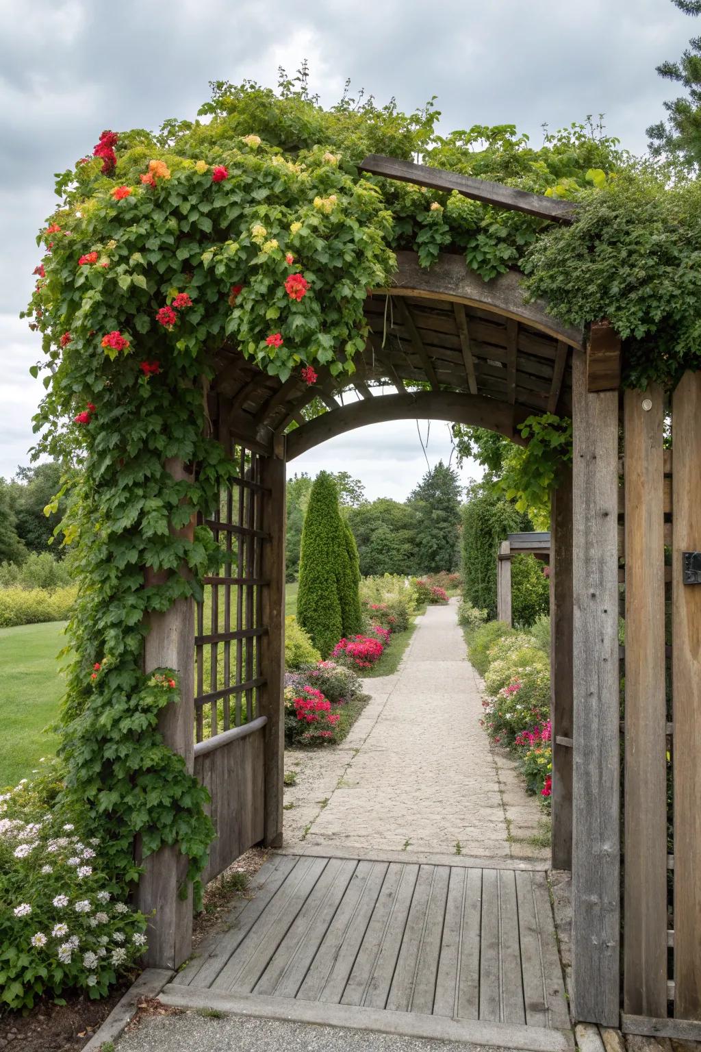 Create intrigue with a secret garden entrance.