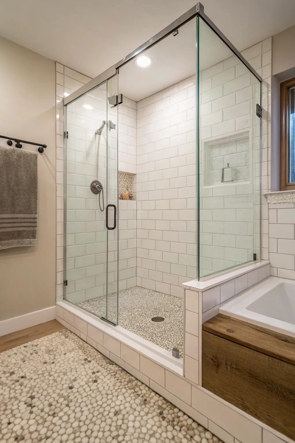 Panel arrangements paired with well-designed boundaries cultivate a roomy and up-to-date atmosphere.