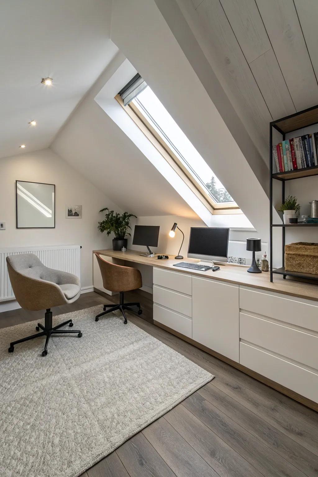 Employing smaller furniture to promote a streamlined and open office