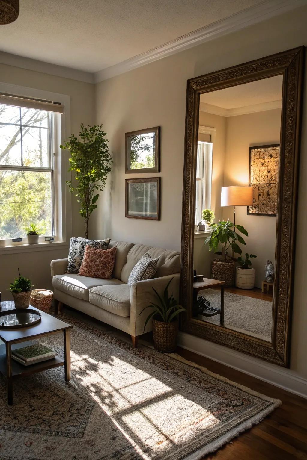 A well-placed reflector boosts the light and sense of space.