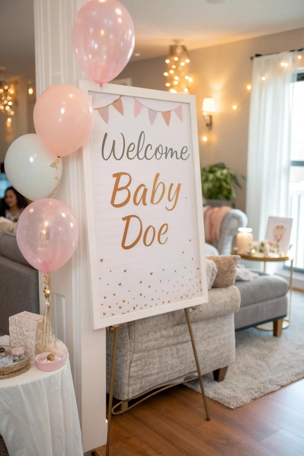 A personalized touch for an unforgettable baby shower theme.