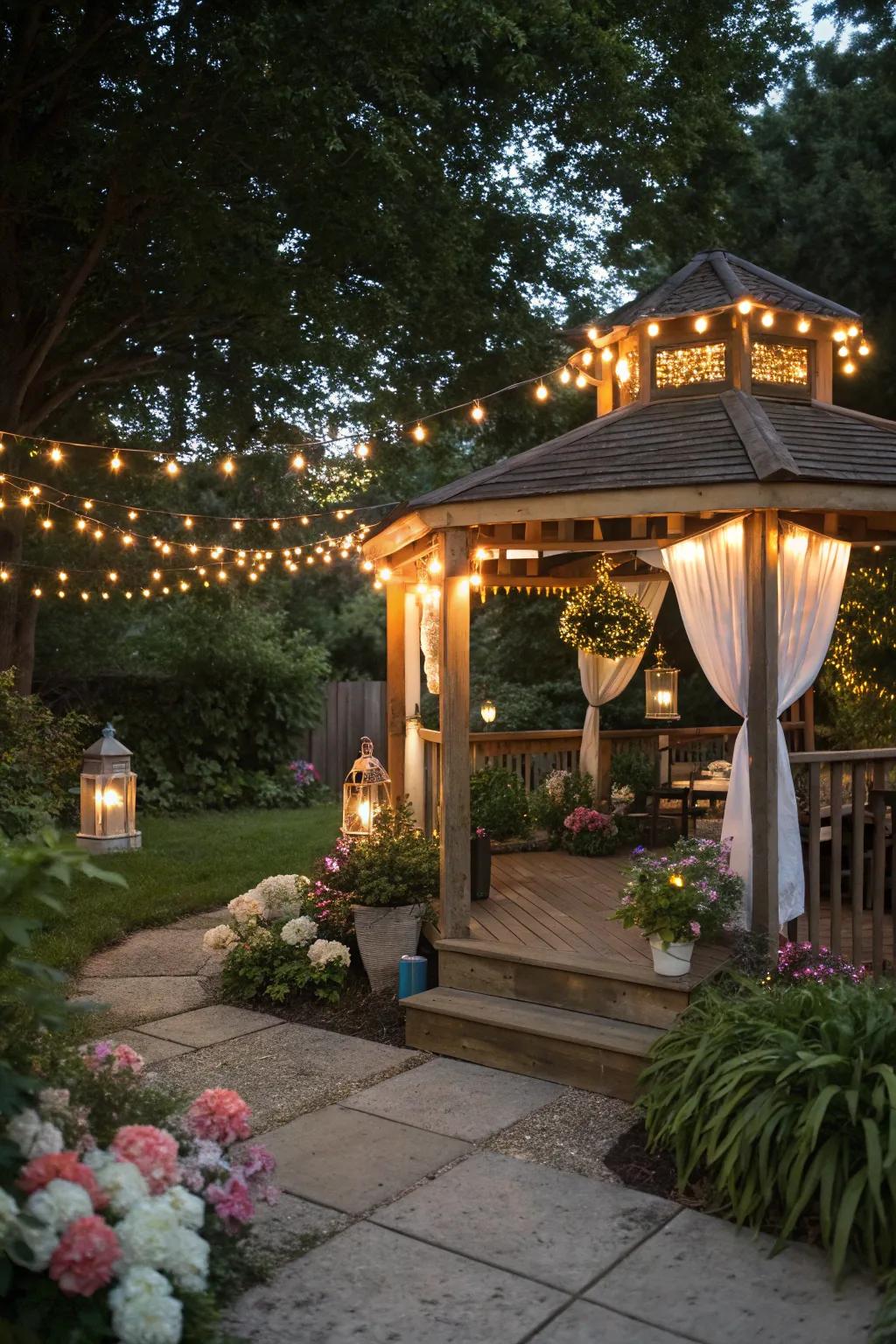 Develop a captivating atmosphere with soft illumination.