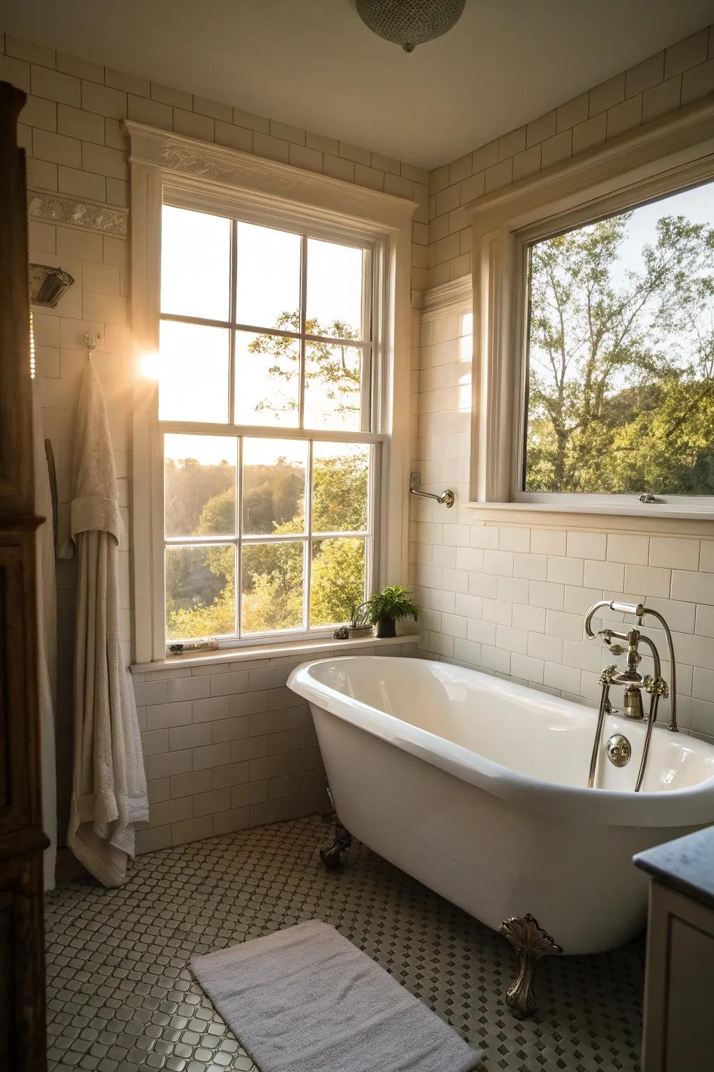 Natural light enhances the feeling of space and serenity.