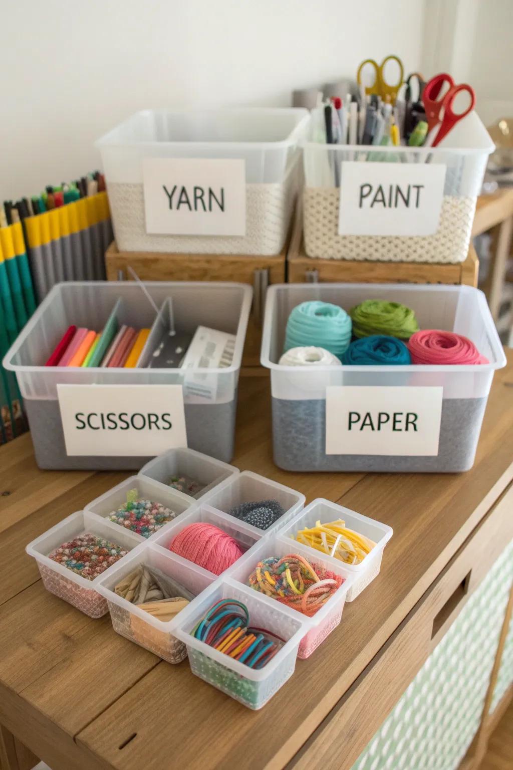 Labels ensure effortless retrieval, saving time and decluttering your space.