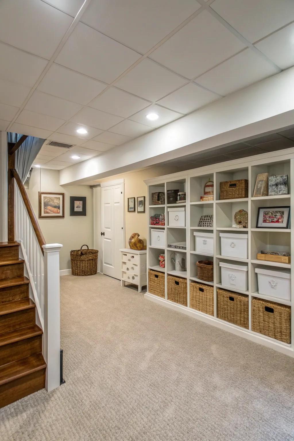 An open-concept design can make your basement feel more expansive.