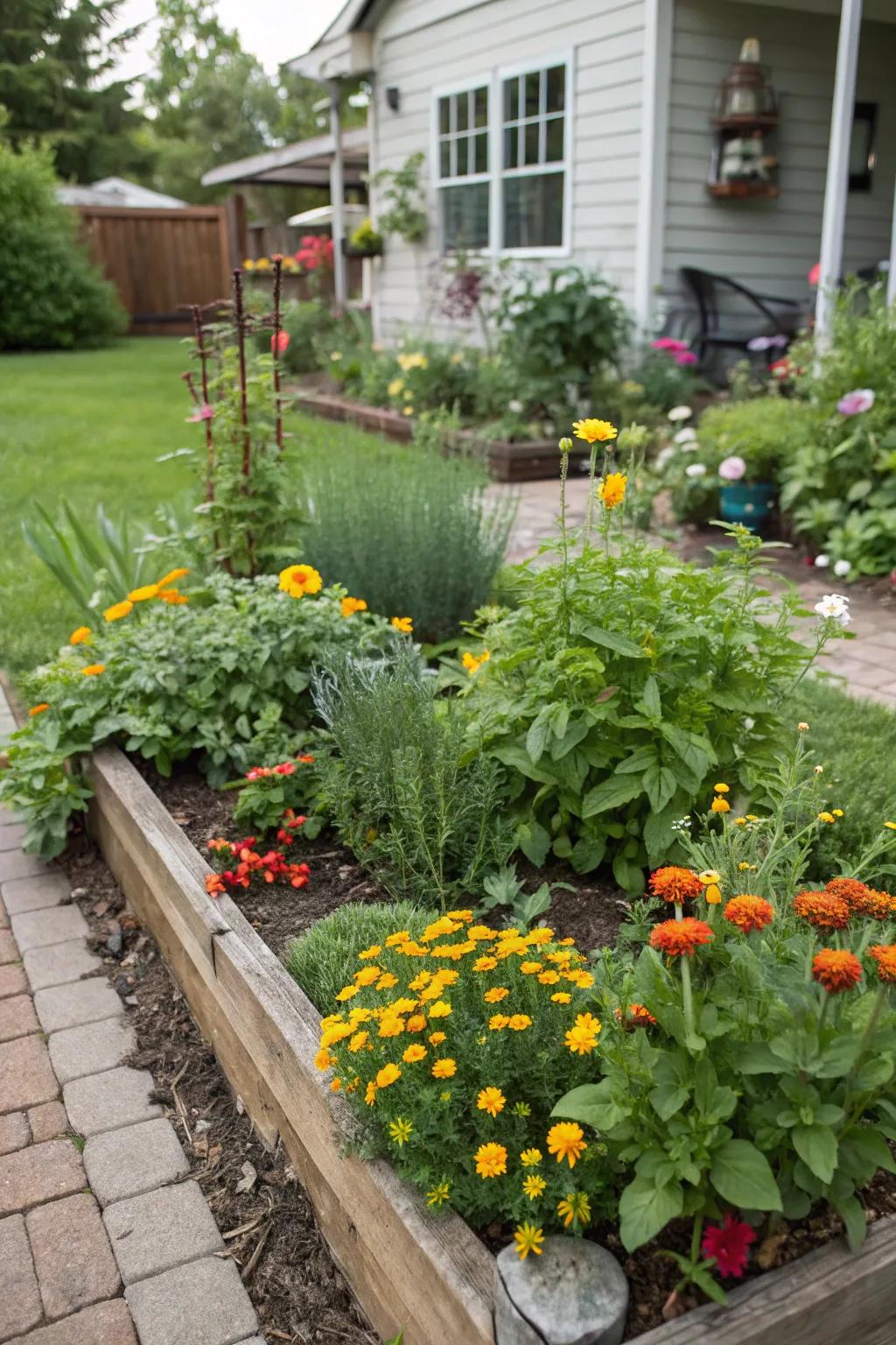 Combine beauty and utility by blending edibles with ornamentals.