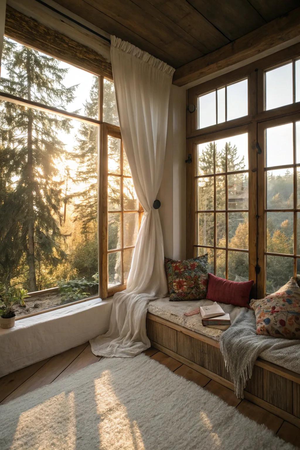 Natural light that brightens and enlarges spaces.