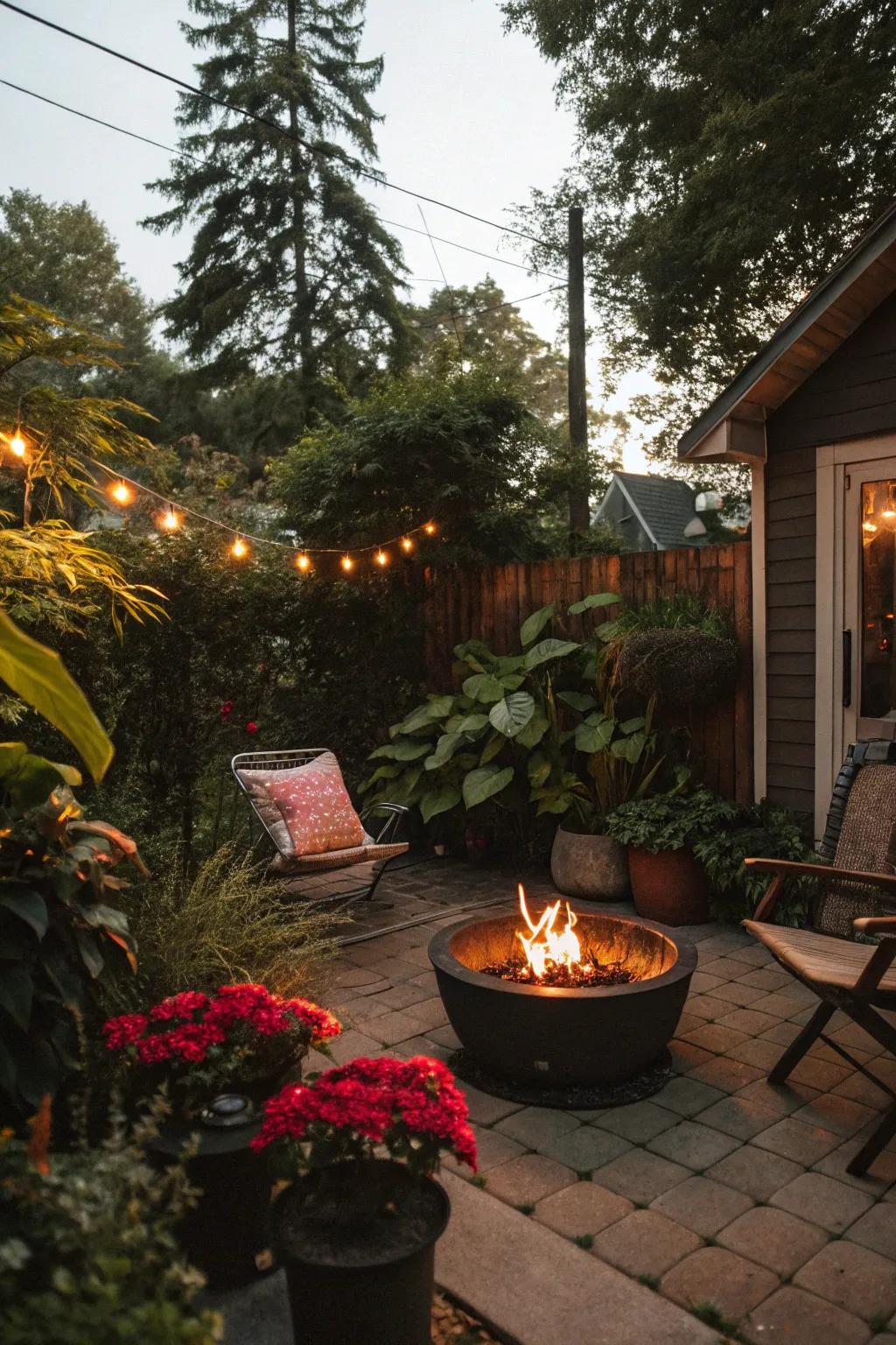 Greenery imparts tranquility and privacy to your patio.