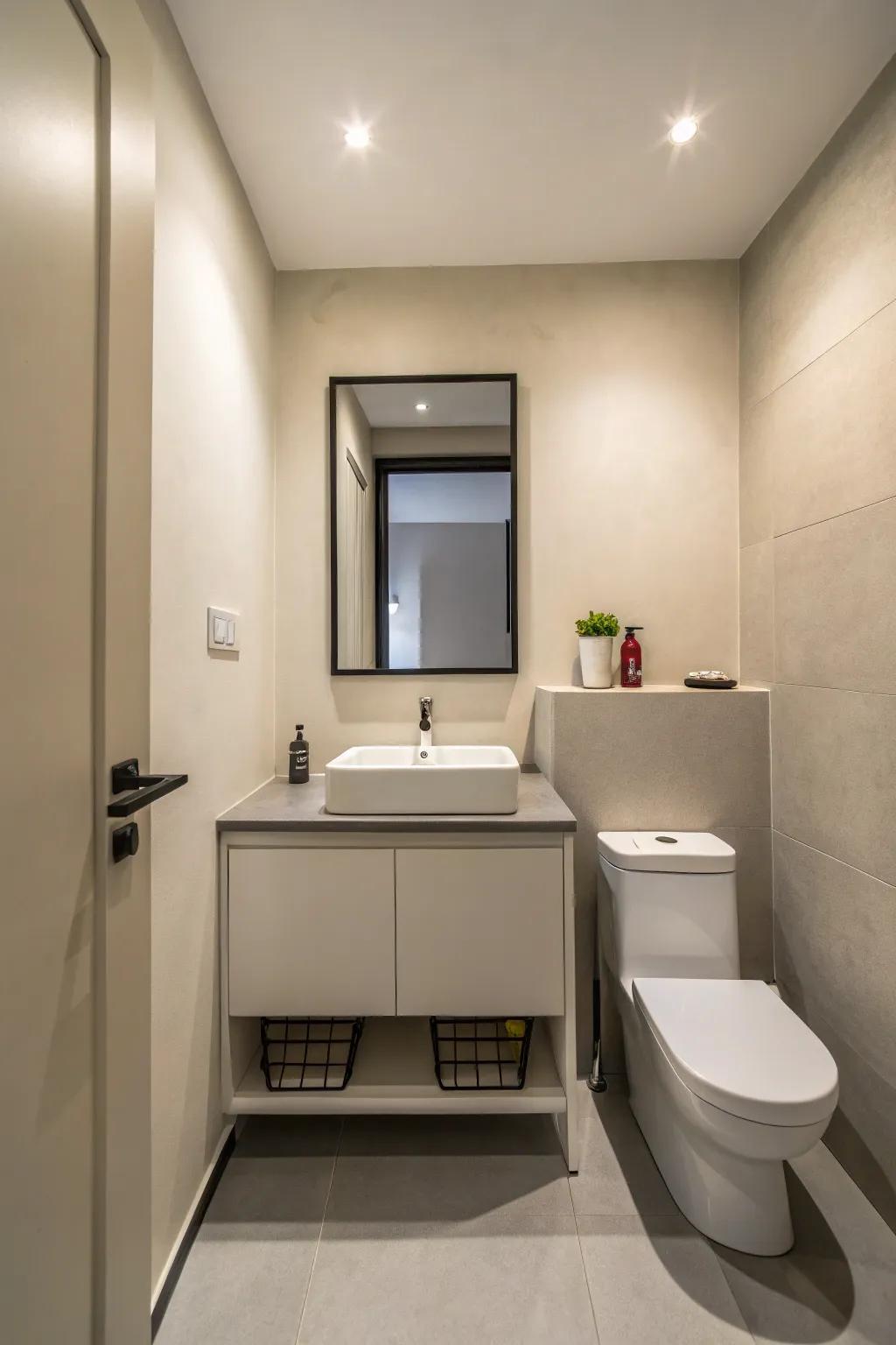 Simple decor keeps the space refined and uncluttered.