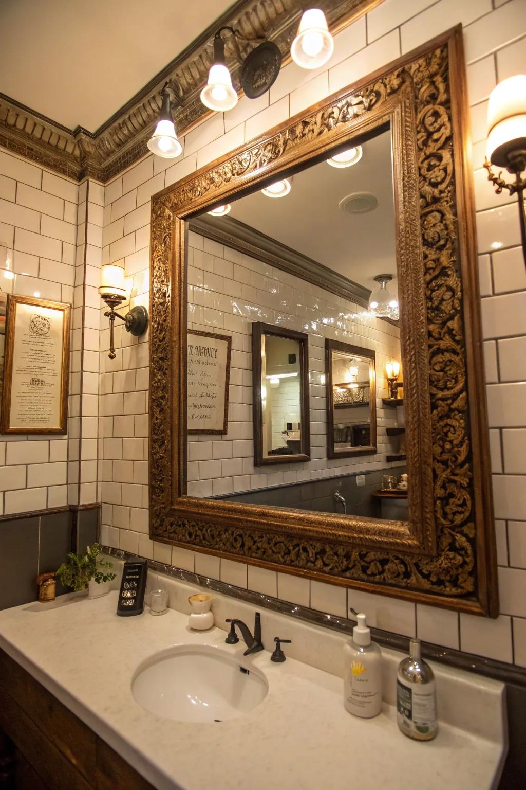 Mirrors can evoke the perception of amplified space.