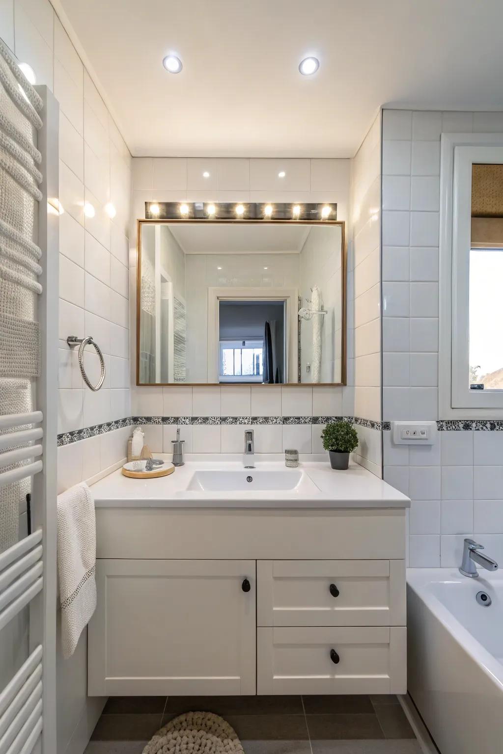 Reflectors not only bounce light but also expand visual space.