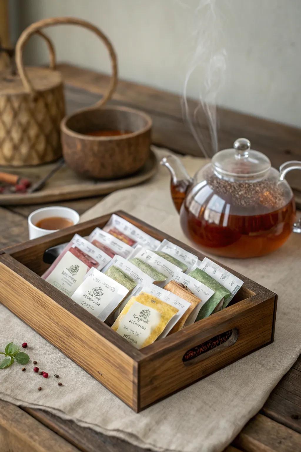 Relish the pacifying effects of assorted herbal infusions.