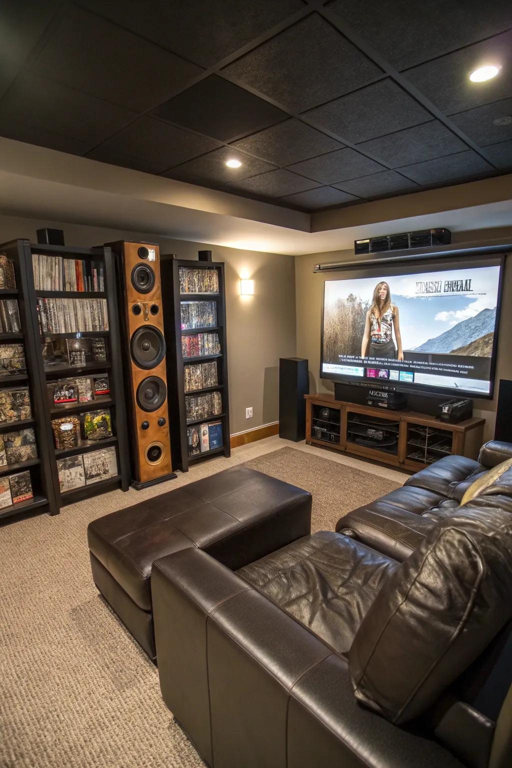 An impressive entertainment center for the ultimate viewing experience.