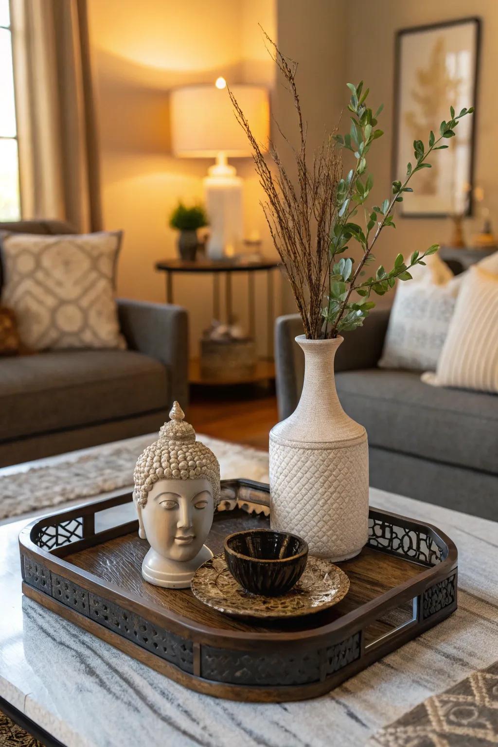 Express your artistic side with accents on your tray.