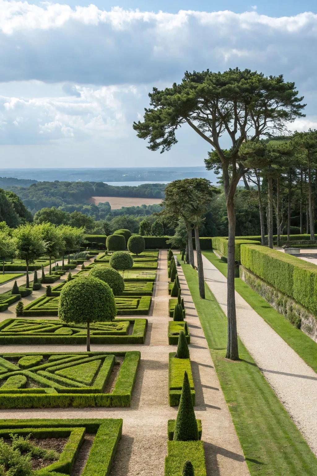 Achieve refinement with trees organized in structured geometric designs.