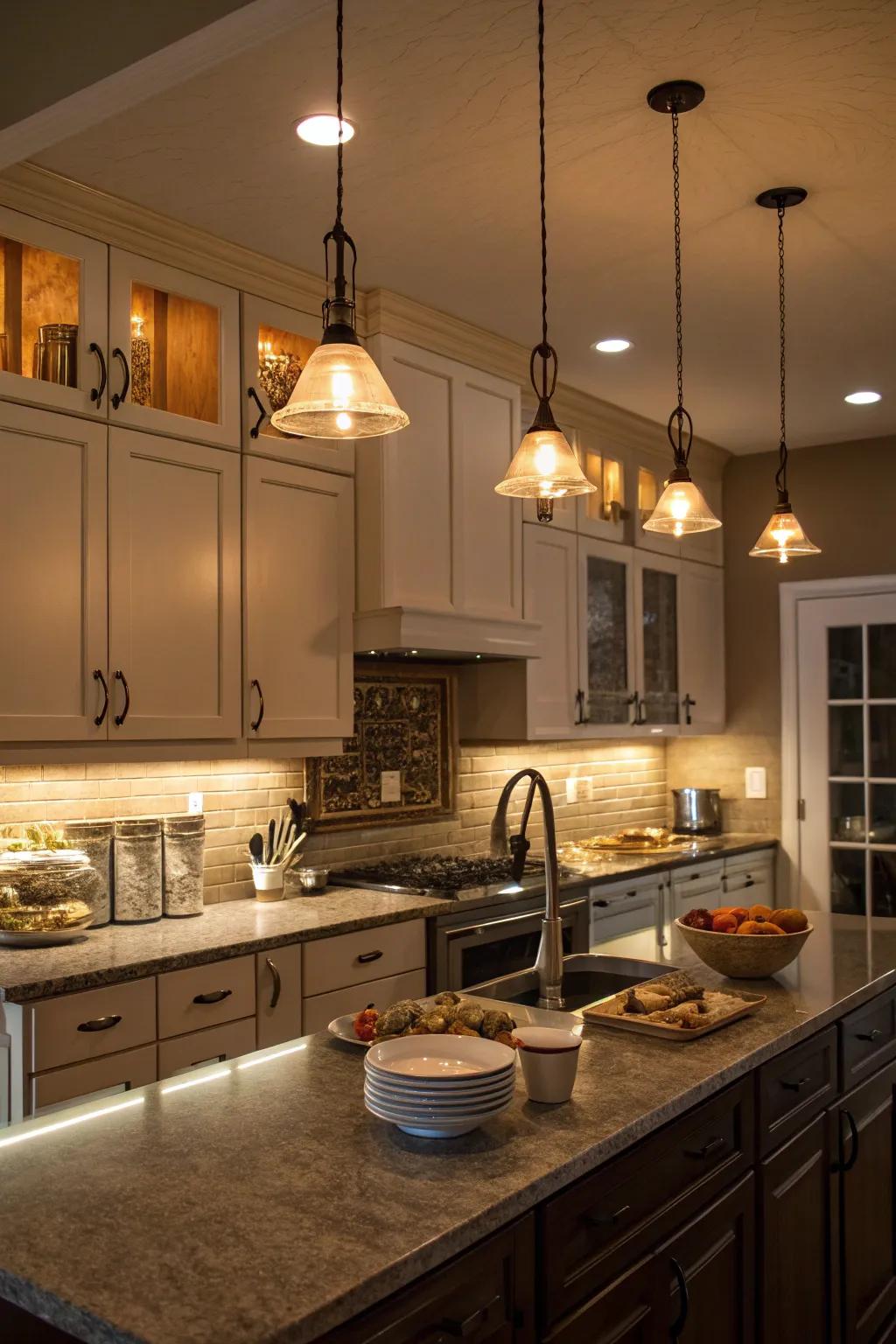 Cordless lighting presents simple installation and a polished look.