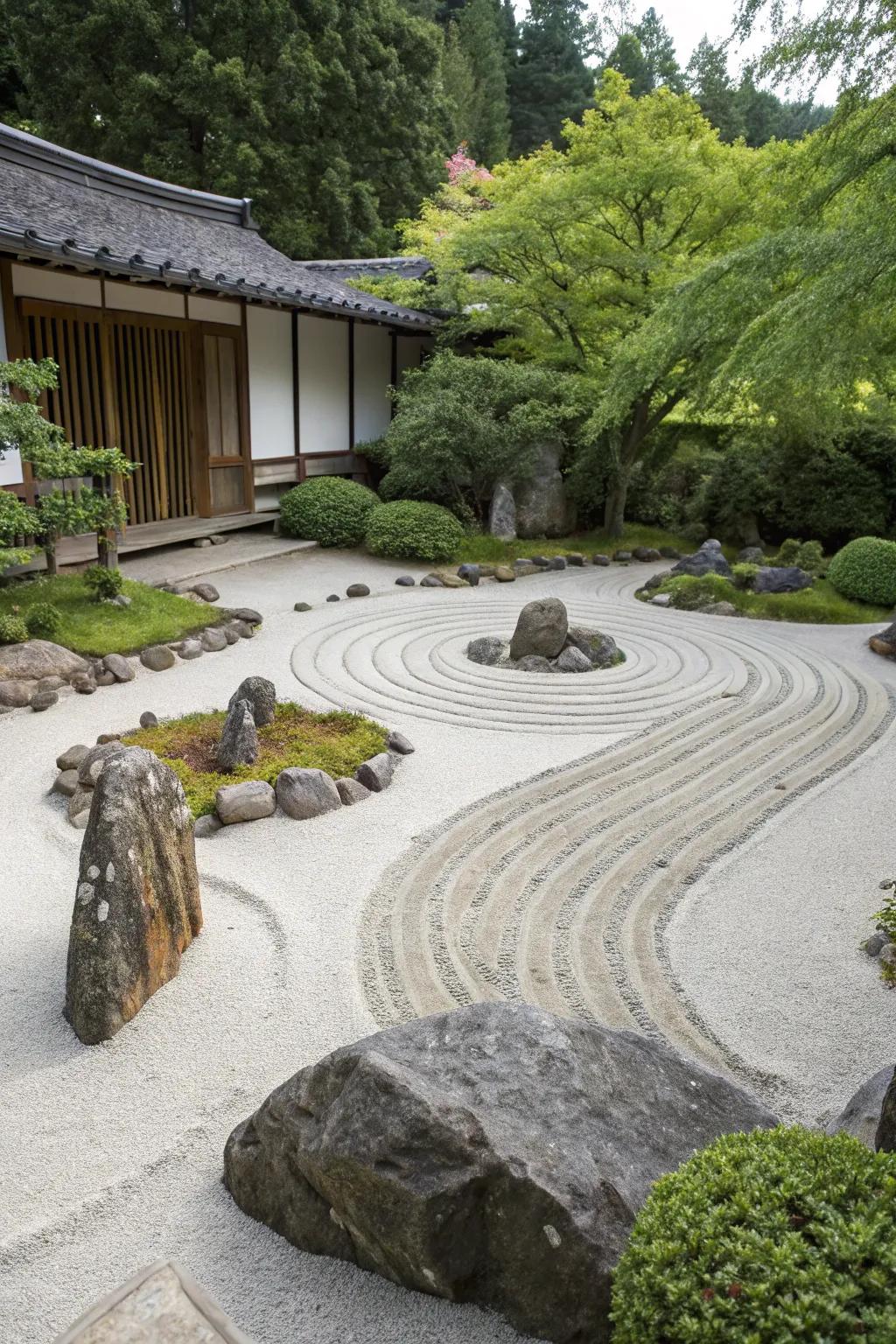 Discover your inner calm in a circular Meditation garden labyrinth.