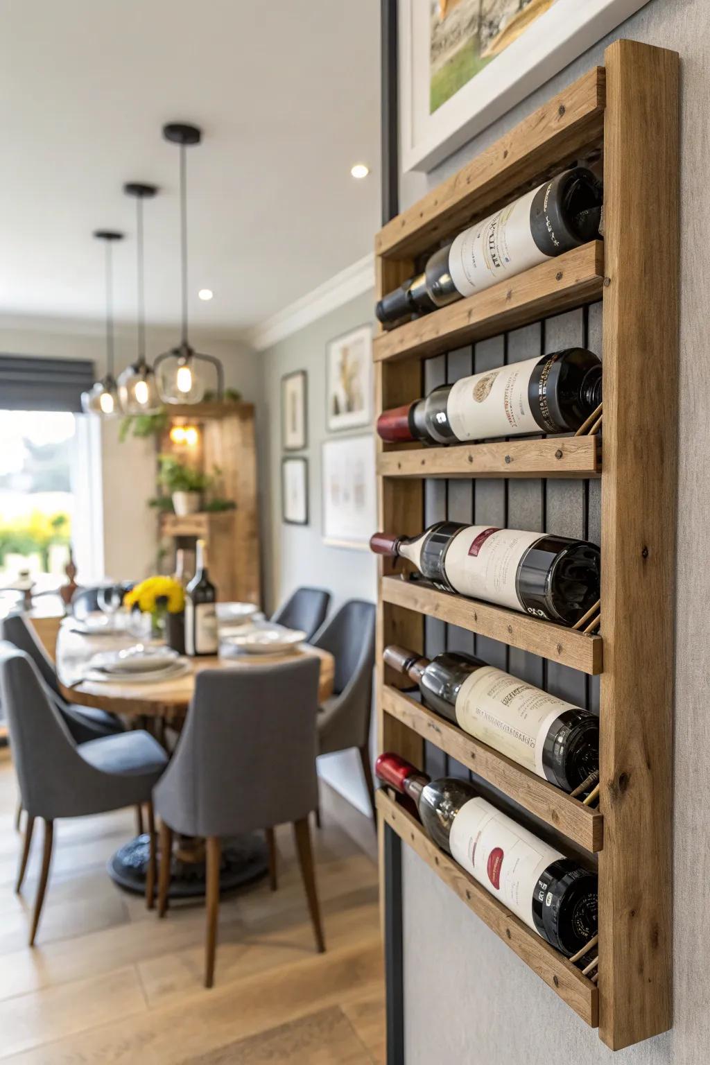 Flat shows make bottle easy to access.