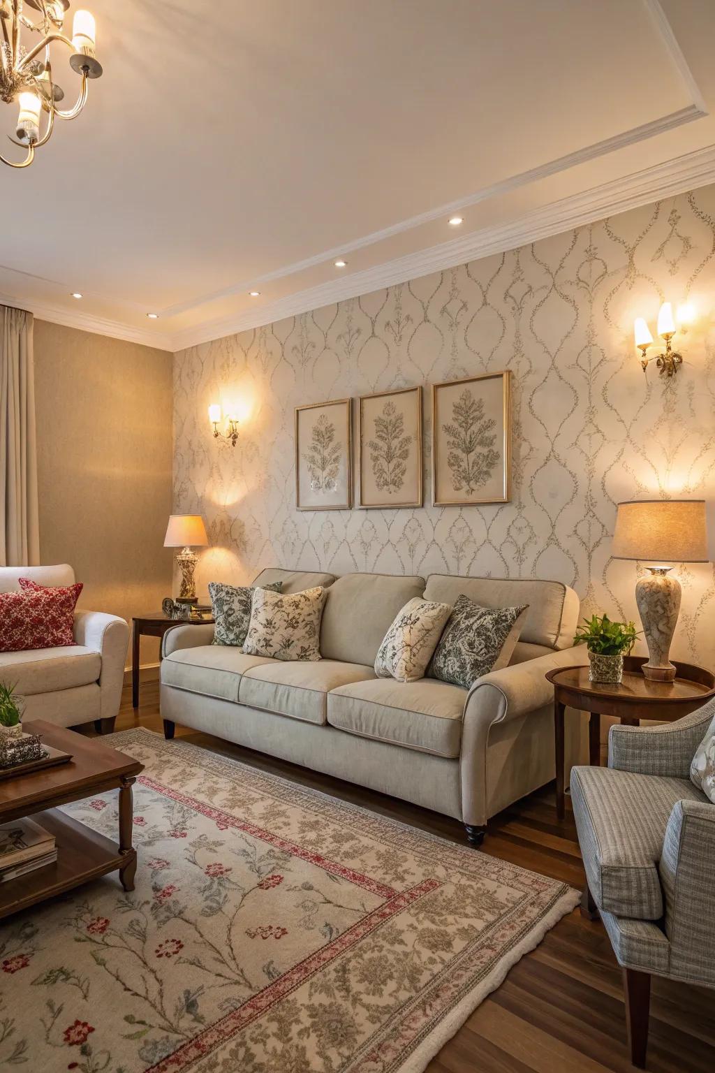 Achieve peace with natural, soft hues in your living space.
