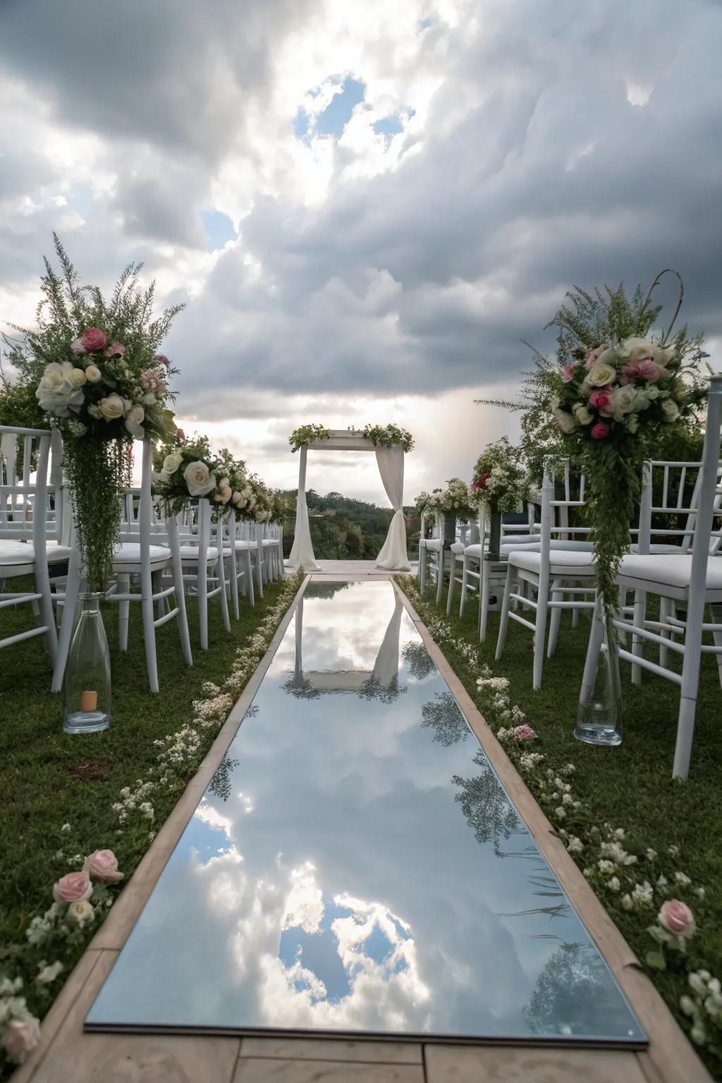 A refined reflective path that mirrors beauty at every turn.