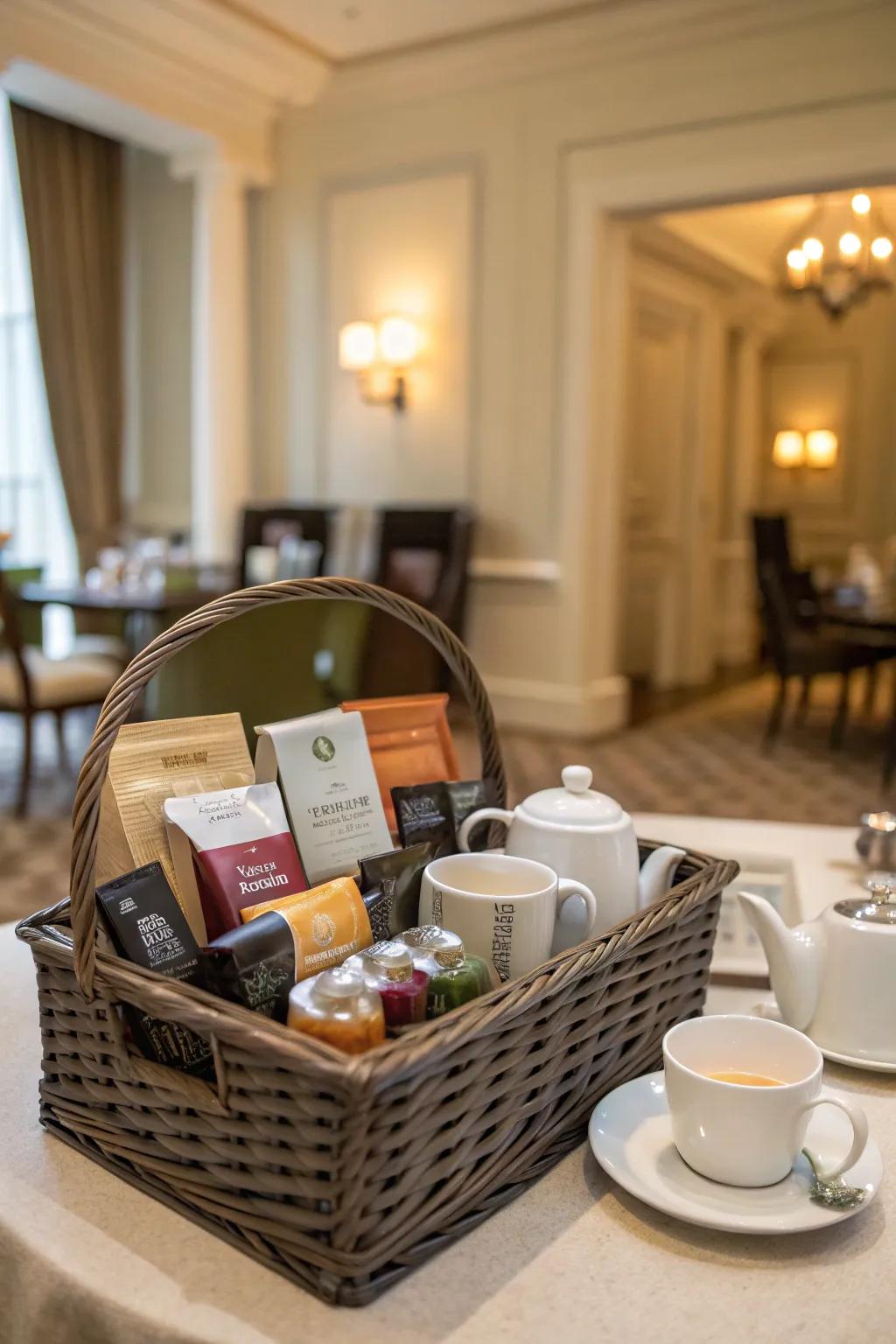 A selection of brewed delights offers guests a comforting beverage option.