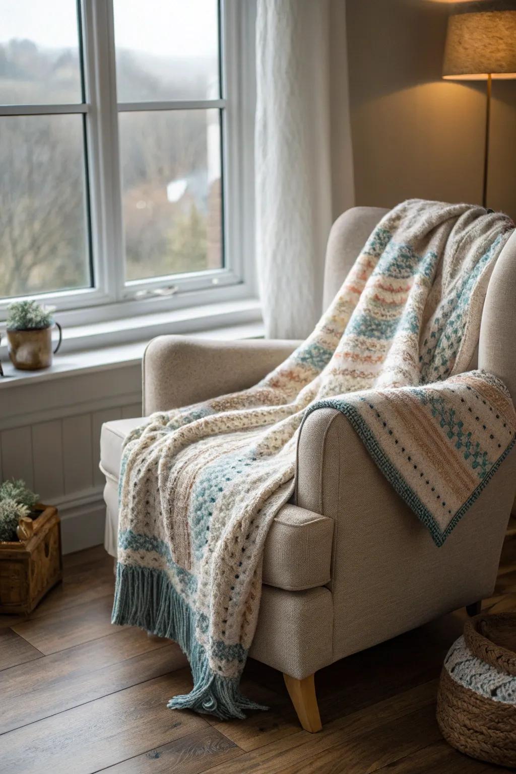 A comforting throw for warmth and coziness.