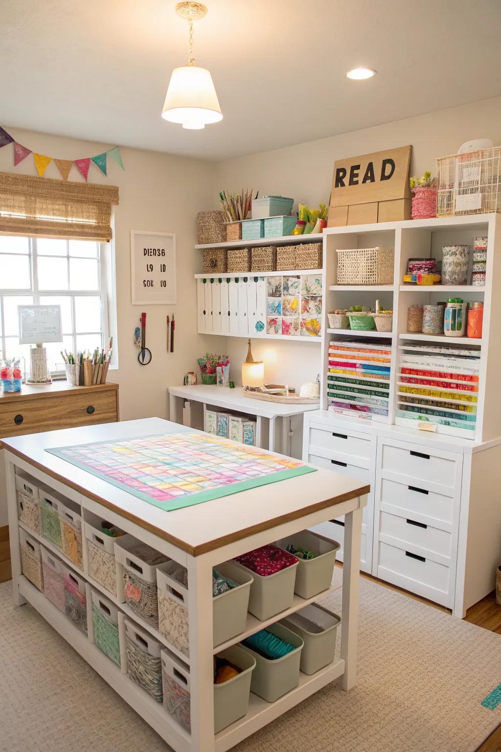 Let your imagination blossom in a craft room.