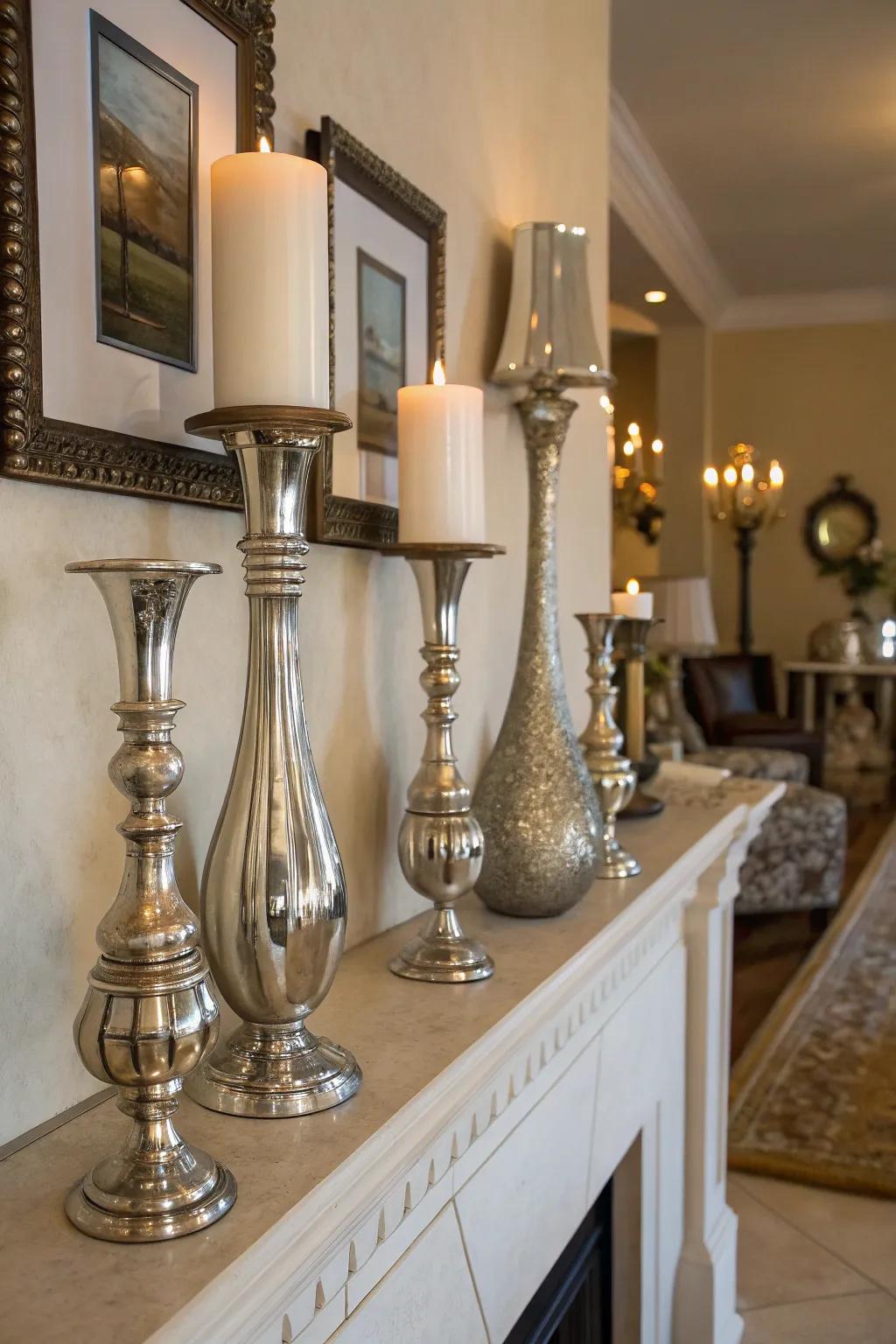 Incorporate radiance employing brilliant details within your decorations.