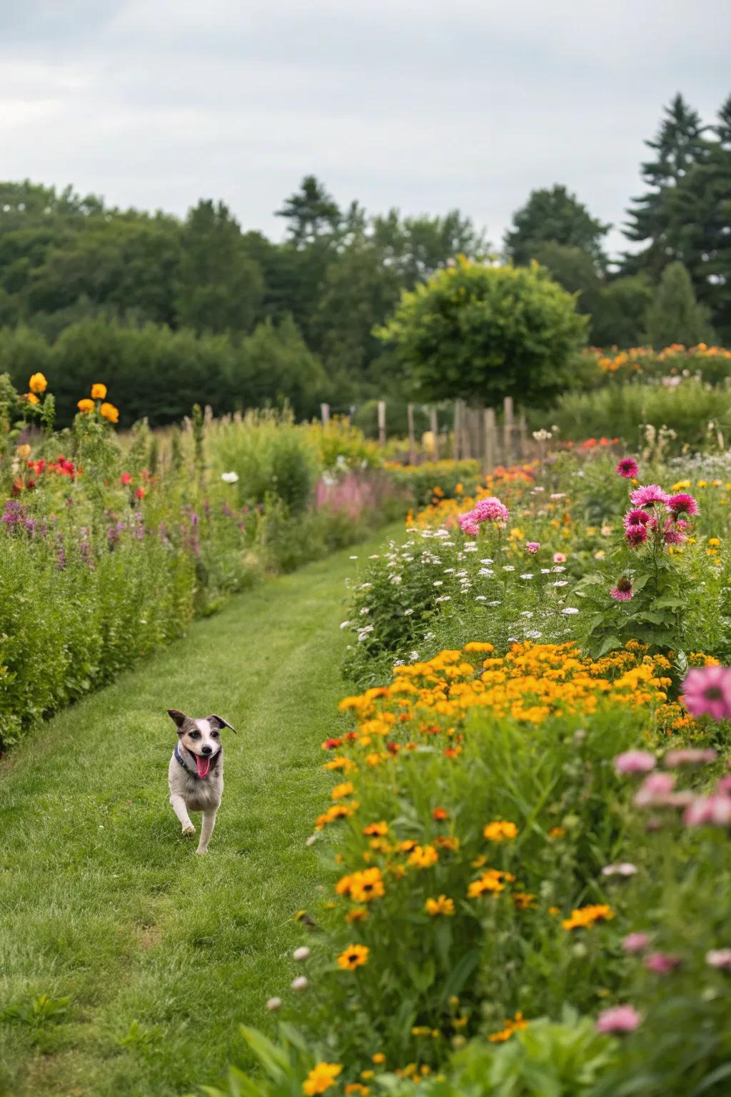 A joyous wildflower garden shared with our furry companions.