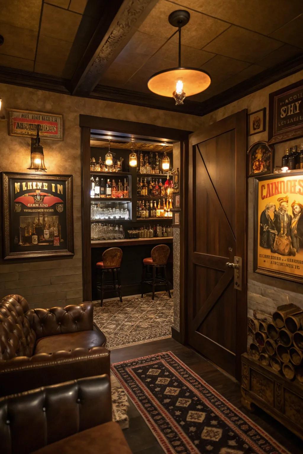A speakeasy-style bar that transports you to the Roaring Twenties.