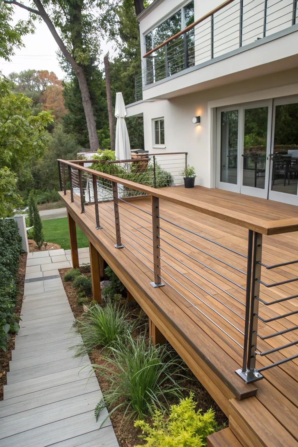 Innovative railing designs can redefine the visual appeal of your terrace.
