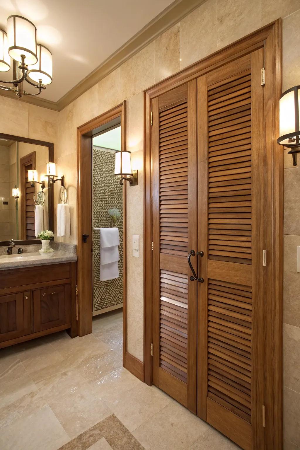 Slatted timber sections strike a balance between discretion and visual charm.