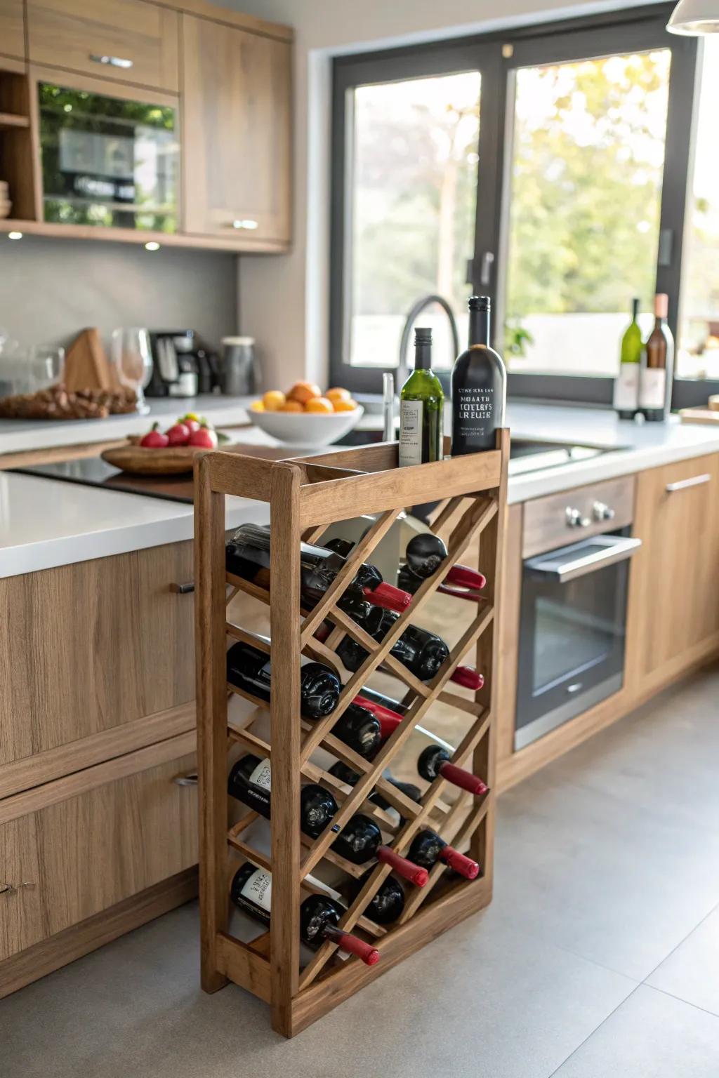 A timber wine storage solution that marries refinement with practicality.
