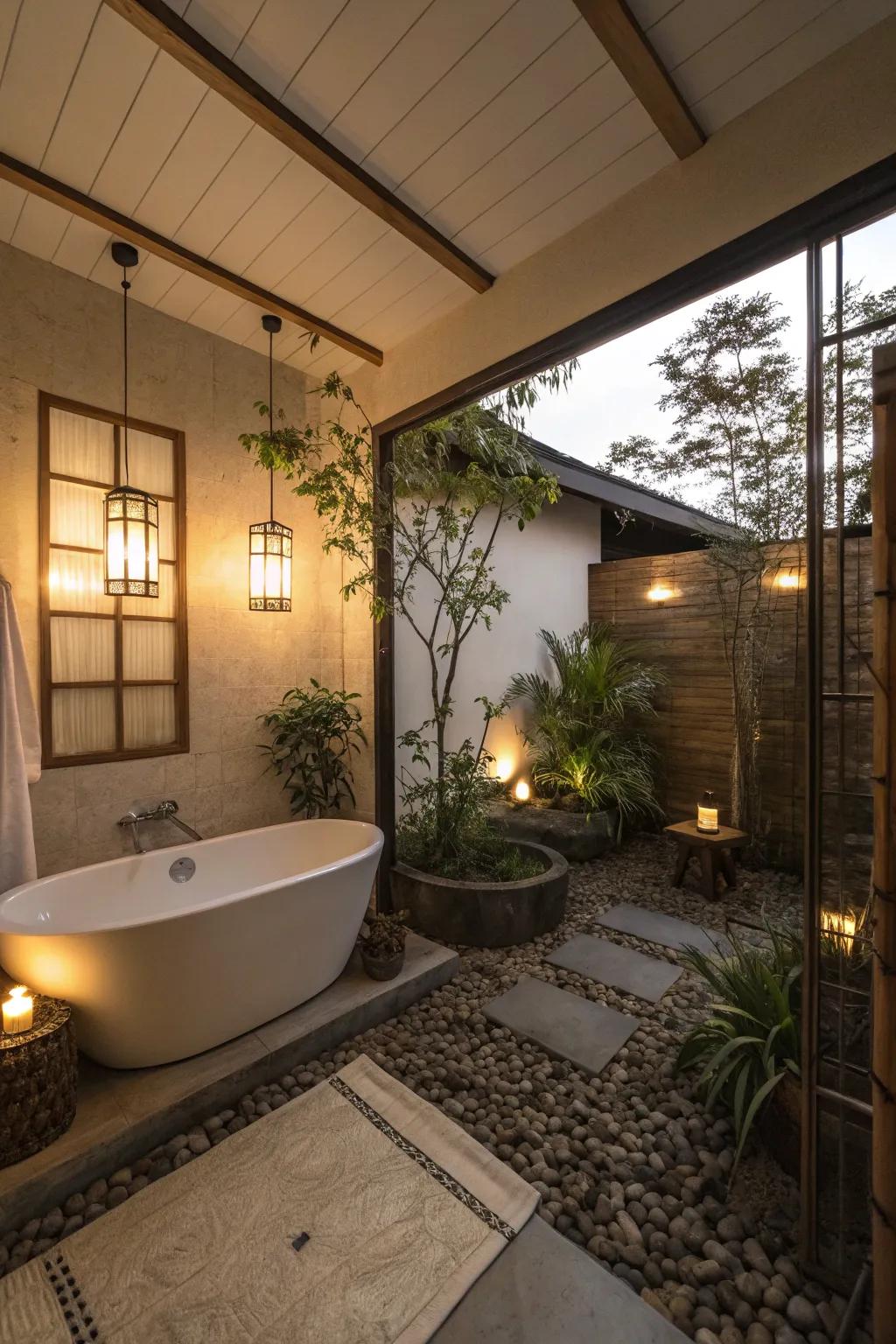 Gentle lights turn any bathroom into a peaceful getaway.